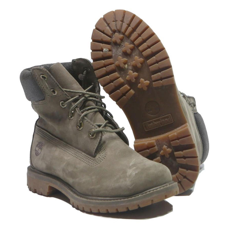 TIMBERLAND Womens Lace-Up Boots Leather UK 4.5 Casual Outdoor Durable