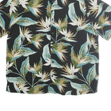 URBAN CLASSICS Mens Black & Multi Floral Shirt 2XL Summer Pattern Cotton Casual