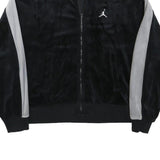 AIR JORDAN Womens Black & Grey Casual Jacket XS Polyester Blend Plain Zip Up