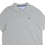 CHAPS Mens Grey Short Sleeve Plain L Polo Shirt Cotton Casual Classic
