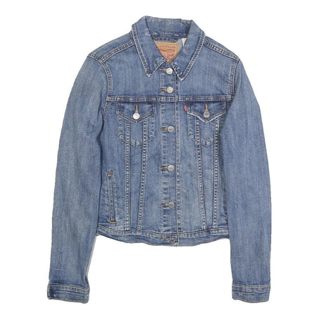 LEVI'S Womens Blue Denim Jacket M Cotton Blend Classic Button Closure