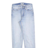 CARHARTT Womens Slim Jeans Blue Denim Light W25 L28 Zip Cotton Blend Casual