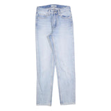 CARHARTT Womens Slim Jeans Blue Denim Light W25 L28 Zip Cotton Blend Casual