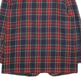 FUNDAMENTAL THINGS Womens Blue & Red Check Wool Blend Jacket UK 14 Button