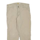 CARHARTT Mens Beige Cotton Blend Regular Leg Trousers W38 L30 Durable Workwear