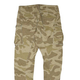 G-STAR Mens Cotton Blend Beige Slim Cargo Trousers W33 L31 Casual Zip Fastening