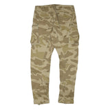 G-STAR Mens Cotton Blend Beige Slim Cargo Trousers W33 L31 Casual Zip Fastening