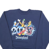 DISNEY Mens Navy Blue 2013 Disneyland Resort Crew Neck M Sweatshirt Cotton Blend