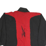REEBOK Mens Red & Black Zip Jacket XL Polyester Blend Sportswear Casual Track