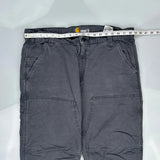 Carhartt Double Knee Cargo Trousers - 38W 30L Grey Cotton