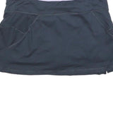 ADIDAS Womens Black & Lilac Athletic Mini Skort Polyester Blend L Sportswear