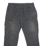 DICKIES Mens Black Regular Fit Straight Leg Denim Jeans W36 L30 Workwear Style