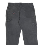 DICKIES Mens Black Regular Fit Straight Leg Denim Jeans W36 L30 Workwear Style