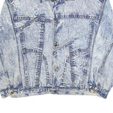 ZANTOS Womens Blue Denim Jacket L Cotton Classic Button Closure Casual Outerwear