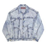 ZANTOS Womens Blue Denim Jacket L Cotton Classic Button Closure Casual Outerwear