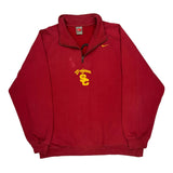 Trojans Nike College 1/4 Zip - Medium Red Cotton