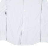 CALVIN KLEIN Mens White Plain Shirt L Classic Fit Button Collar Long Sleeve