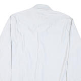 CALVIN KLEIN Mens White Plain Shirt L Classic Fit Button Collar Long Sleeve