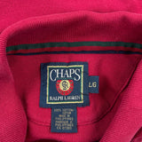 Chaps Ralph Lauren Polo Shirt - Large Red Cotton