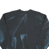 Mens Black Sweatshirt Cougar Graphic Crew Neck L Cotton Blend Vintage Style