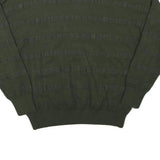 GUESS Womens Green Plain Jumper Crew Neck Basic Knit M Lightweight Stylish