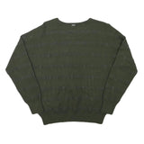 GUESS Womens Green Plain Jumper Crew Neck Basic Knit M Lightweight Stylish