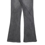 JOHN BANER Womens Grey Regular Flared Denim Light W28 L31 Embroidered Pockets