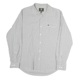 TIMBERLAND Mens Grey & White Regular Fit Cotton Blend Check Shirt XL Button Down