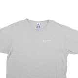 CHAMPION Mens Grey Crew Neck Short Sleeve T-Shirt 2XL Cotton Blend Classic Fit