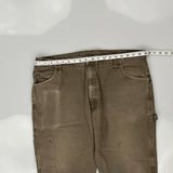 Dickies Carpenter Trousers - 38W 28L Brown Cotton