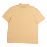 CALVIN KLEIN Mens Yellow & White Striped Short Sleeve Polo Shirt L Casual
