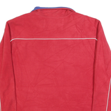 NHL Mens Red Blue Aran Jumper Zipped Collar M Hockey League Logo