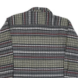 CORBATI Mens Black Beige Wool Blend Patterned Shirt XL Stylish Button Closure