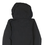 ZARA WOMAN Womens Black Hooded Jacket S Polyester Blend Zip Plain Casual