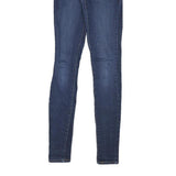 LEVI'S 710 Womens Jeans Blue Slim Skinny Denim Medium W23 L31 Stretch Zip