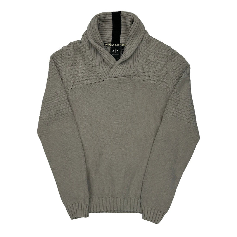 Armani Exchange Jumper - Small Grey Cashmere Blend