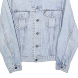 LEVI'S Womens Blue Denim Jacket M Cotton Button Closure Classic Fit Casual