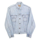 LEVI'S Womens Blue Denim Jacket M Cotton Button Closure Classic Fit Casual