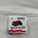 Save The Dolphins Fruit Of The Loom Graphic T-Shirt - Large White Cotton