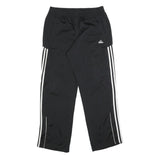 ADIDAS Mens Joggers Black M W29 L30 Classic Straight Fit Sportswear