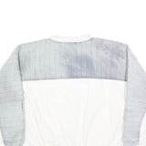 WALLEES Mens White & Grey Ice Silver Crew Neck S Sweatshirt Cotton Blend Casual