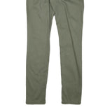LEVI'S Womens Cotton Blend Slim Green Trousers W30 L30 Casual Zip Closure