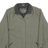 NEWPORT Womens Green & Grey Zip Jacket L Polyester Blend Plain Stylish Comfort