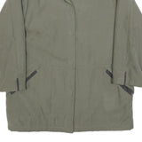 NEWPORT Womens Green & Grey Zip Jacket L Polyester Blend Plain Stylish Comfort