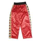 DINSLAKEN Mens Joggers Red With Black Logo Stripe Regular Tapered M W25 L27