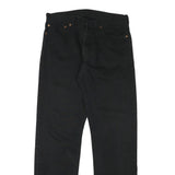 LEVI'S Mens Cotton Blend Black Regular Straight Trousers W33 L32 Classic Zip