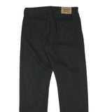LEVI'S Mens Cotton Blend Black Regular Straight Trousers W33 L32 Classic Zip