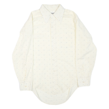 PARIANI Mens Cream Shirt L Polyester Blend Smart Casual Long Sleeve Button