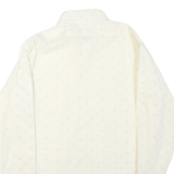 PARIANI Mens Cream Shirt L Polyester Blend Smart Casual Long Sleeve Button