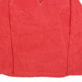 THE NORTH FACE Womens Red Plain Pullover Jumper Quarter Zip XL Outdoor Active